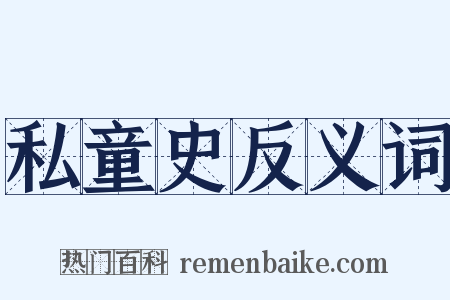私童史反义词是什么意思的图片